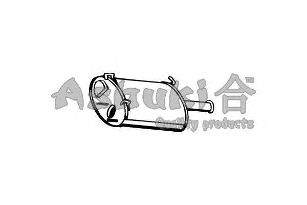 Глушитель выхлопных газов конечный ASHUKI D20801