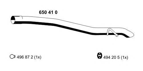 Труба выхлопного газа ERNST 650410