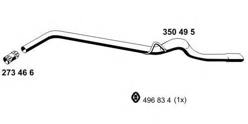 Труба выхлопного газа ERNST 350495