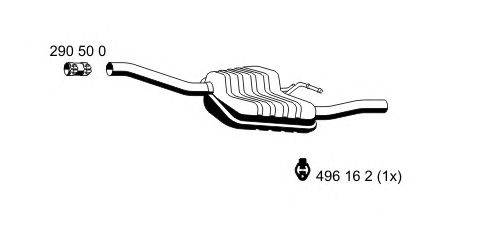 Глушитель выхлопных газов конечный ERNST 341196
