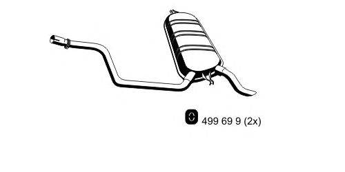 Глушитель выхлопных газов конечный ERNST 374194