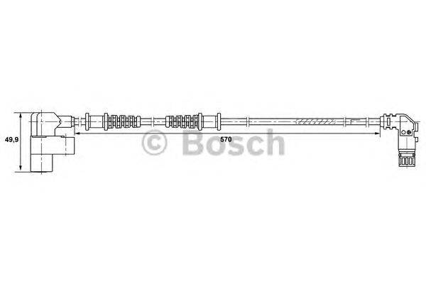 Датчик, частота вращения колеса BOSCH 0 265 006 368