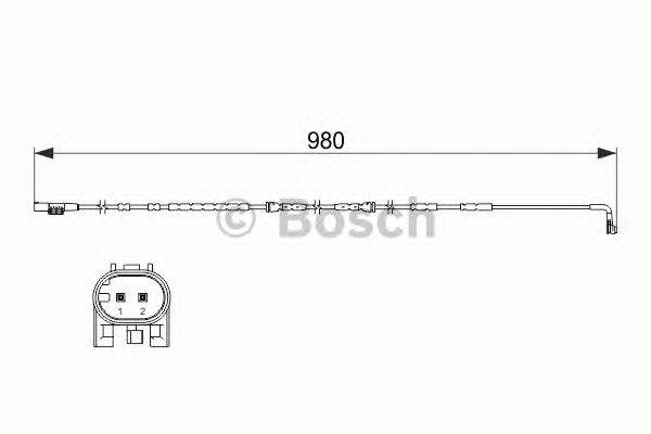 Сигнализатор, износ тормозных колодок BOSCH 1 987 473 502