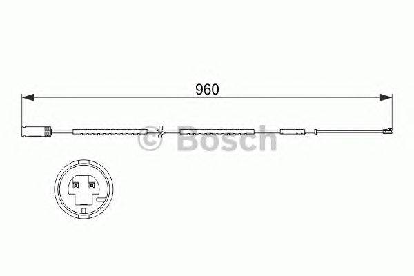 Сигнализатор, износ тормозных колодок BOSCH 1 987 473 523