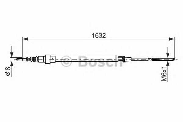 Трос, стояночная тормозная система BOSCH 1 987 477 204