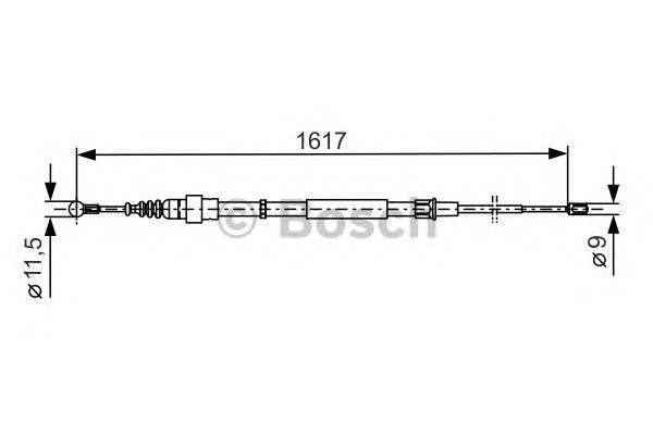 Трос, стояночная тормозная система LUCAS ELECTRICAL GCH2537