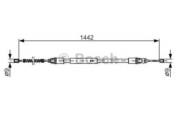 Трос, стояночная тормозная система BOSCH 1987477442
