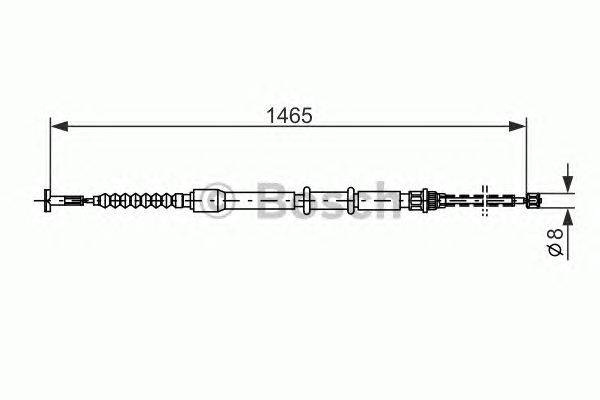 Трос, стояночная тормозная система BOSCH 1 987 477 551