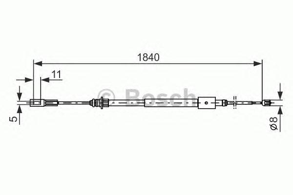 Трос, стояночная тормозная система BOSCH 1 987 477 712