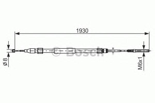 Трос, стояночная тормозная система BOSCH 1 987 477 821