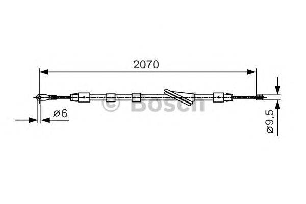 Трос, стояночная тормозная система BOSCH 1 987 477 921