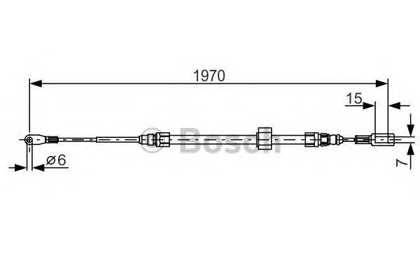 Трос, стояночная тормозная система BOSCH 1 987 482 131