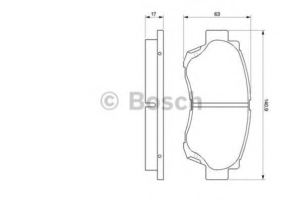 Комплект тормозных колодок, дисковый тормоз BOSCH 21791