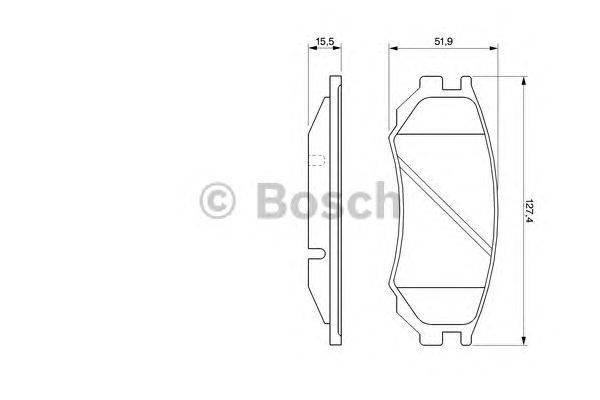 Комплект тормозных колодок, дисковый тормоз BOSCH 21386