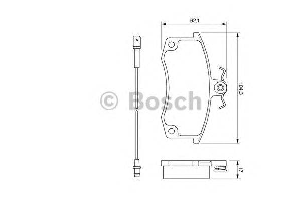 Комплект тормозных колодок, дисковый тормоз BOSCH 23671