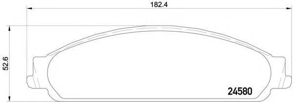 Комплект тормозных колодок, дисковый тормоз HELLA PAGID 24580