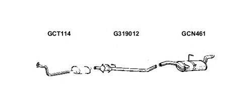 Система выпуска ОГ GT Exhaust 9026