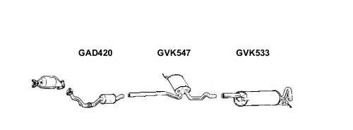 Система выпуска ОГ GT Exhaust 9701