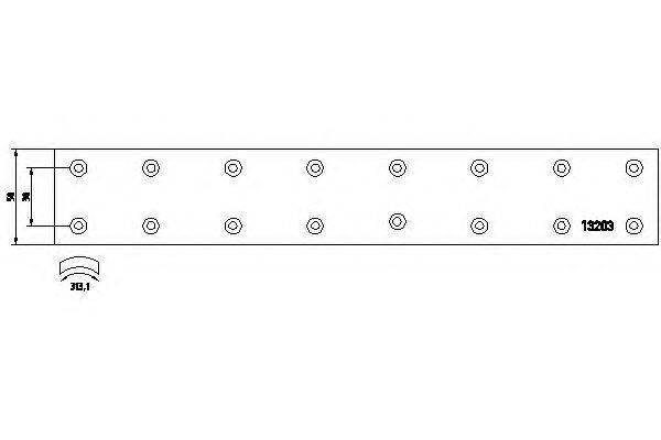 Тормозные колодки, барабанный тормоз TEXTAR 13203