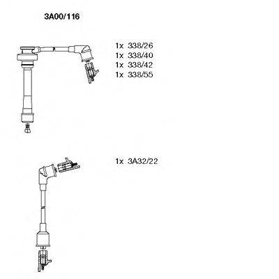 Комплект проводов зажигания BREMI 3A00/116