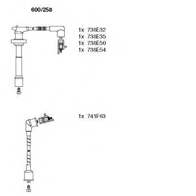 Комплект проводов зажигания BREMI 600/258