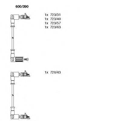 Комплект проводов зажигания FACET 49005