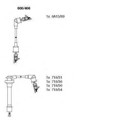 Комплект проводов зажигания HERTH+BUSS ELPARTS J5381024
