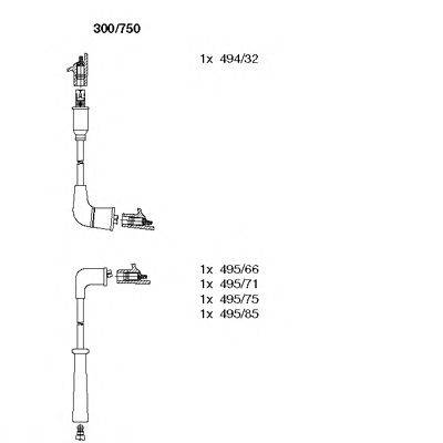 Комплект проводов зажигания BREMI 300750