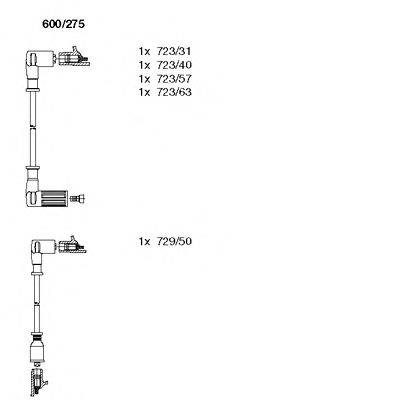 Комплект проводов зажигания BREMI 600/275