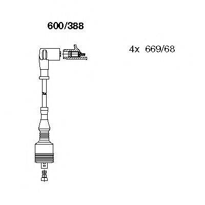 Комплект проводов зажигания BREMI 600388