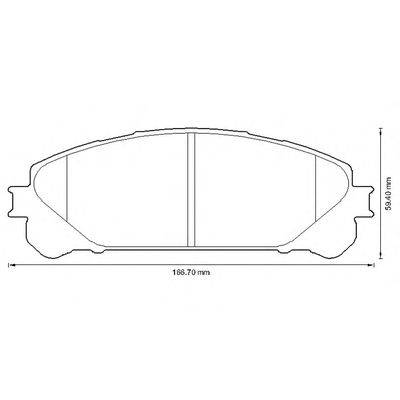 Комплект тормозных колодок, дисковый тормоз BENDIX 572655B