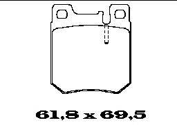 Комплект тормозных колодок, дисковый тормоз FTE 21305