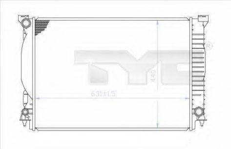 Радиатор, охлаждение двигателя TYC 7020013