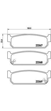 Комплект тормозных колодок, дисковый тормоз BREMBO P 56 071