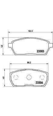 Комплект тормозных колодок, дисковый тормоз BREMBO P 79 017