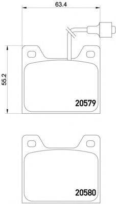 Комплект тормозных колодок, дисковый тормоз MINTEX 20579
