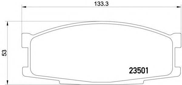 Комплект тормозных колодок, дисковый тормоз MINTEX 23501
