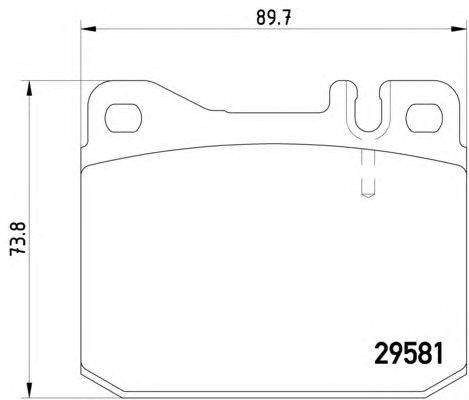 Комплект тормозных колодок, дисковый тормоз HELLA 8DB 355 005-461