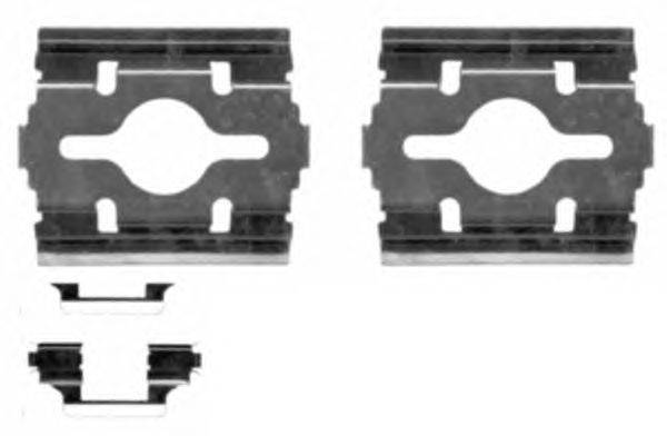 Комплектующие, колодки дискового тормоза HELLA 8DZ 355 203-581