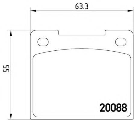 Комплект тормозных колодок, дисковый тормоз REMSA 3900