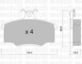 Комплект тормозных колодок, дисковый тормоз METELLI 22-0024-0