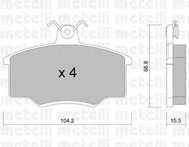 Комплект тормозных колодок, дисковый тормоз METELLI 22-0024-1