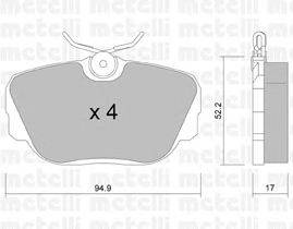 Комплект тормозных колодок, дисковый тормоз METELLI 2200420