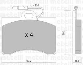Комплект тормозных колодок, дисковый тормоз DEX 20870