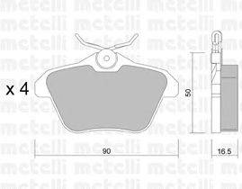 Комплект тормозных колодок, дисковый тормоз METELLI 22-0113-0