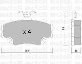 Комплект тормозных колодок, дисковый тормоз METELLI 2201200