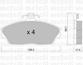 Комплект тормозных колодок, дисковый тормоз METELLI 2201741