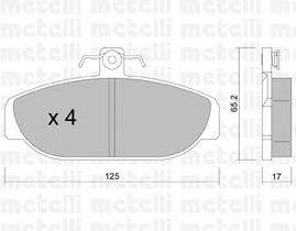 Комплект тормозных колодок, дисковый тормоз METELLI 2201830