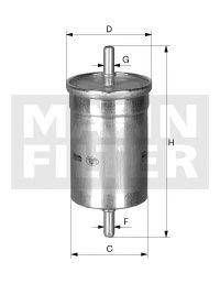 Топливный фильтр MANN-FILTER WK521