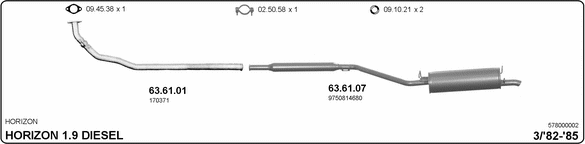 Система выпуска ОГ IMASAF 578000002